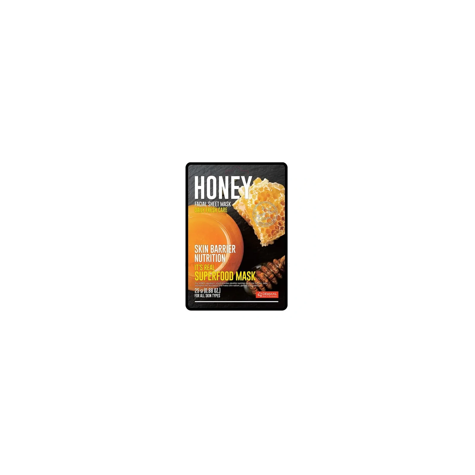 DERMAL Its Real Superfood Mask maska do twarzy Honey 25g