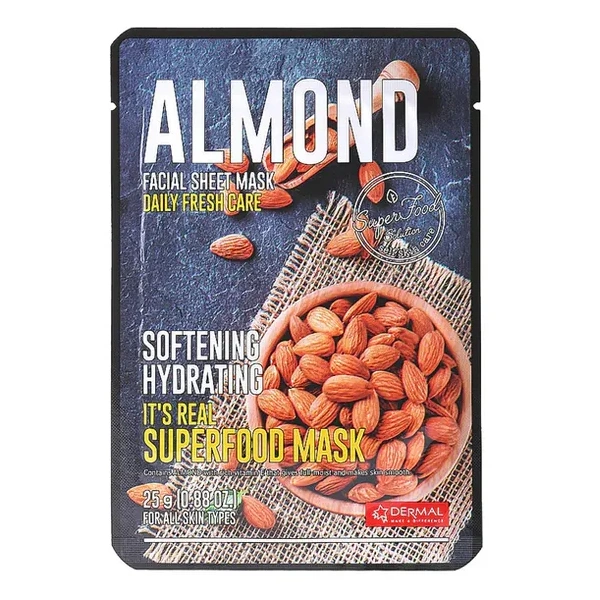 DERMAL Its Real Superfood Mask maska do twarzy Almond 25g