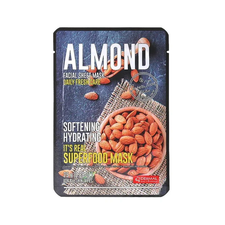 DERMAL Its Real Superfood Mask maska do twarzy Almond 25g