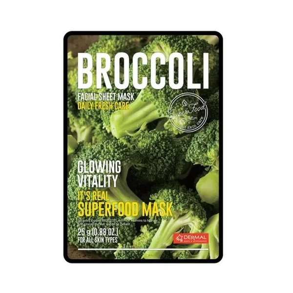 DERMAL Its Real Superfood Mask maska do twarzy Broccoli 25g