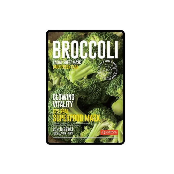 DERMAL Its Real Superfood Mask maska do twarzy Broccoli 25g