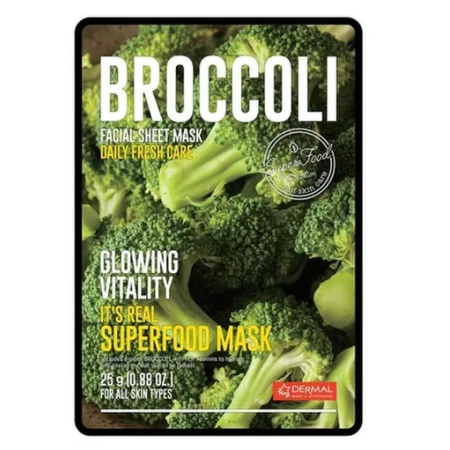 DERMAL Its Real Superfood Mask maska do twarzy Broccoli 25g
