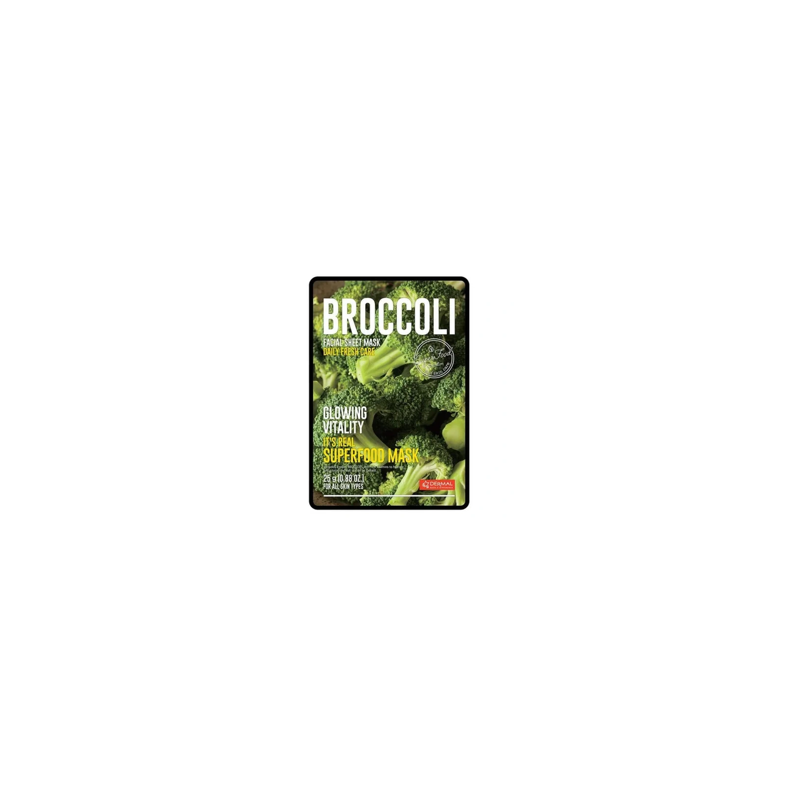 DERMAL Its Real Superfood Mask maska do twarzy Broccoli 25g