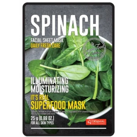 DERMAL Its Real Superfood Mask maska do twarzy Spinach 25g