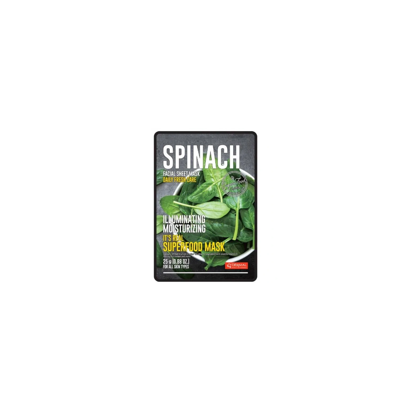 DERMAL Its Real Superfood Mask maska do twarzy Spinach 25g