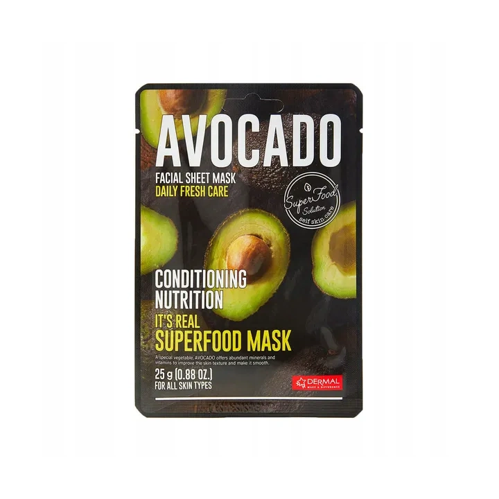 DERMAL Its Real Superfood Mask maska do twarzy Avocado 25ml