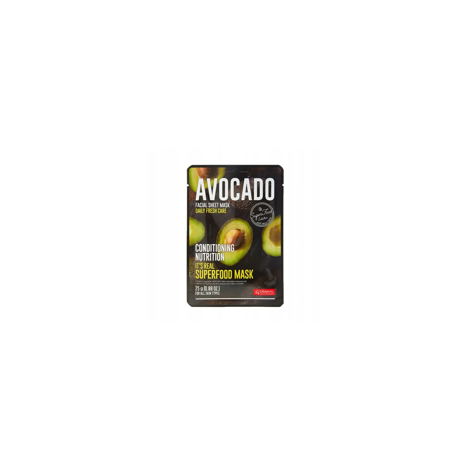 DERMAL Its Real Superfood Mask maska do twarzy Avocado 25ml