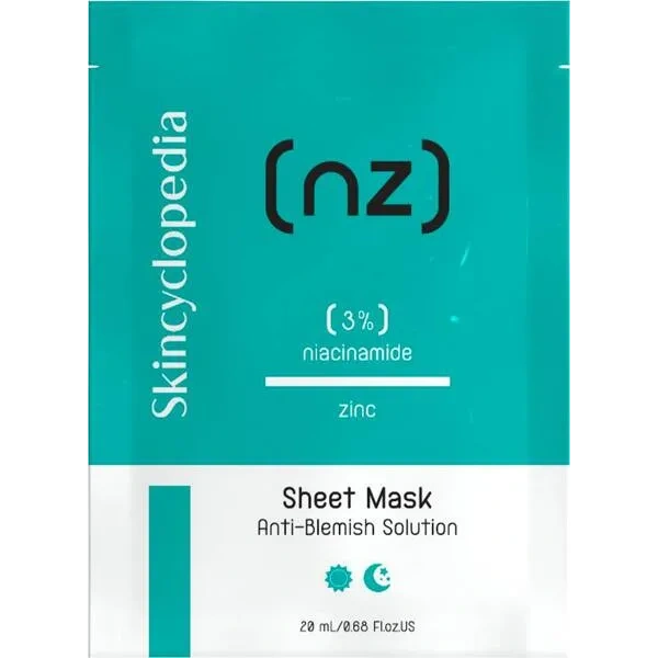 SKINCYCLOPEDIA maska do twarzy w płachcie NIACYNAMID 3% CYNK 20ml 