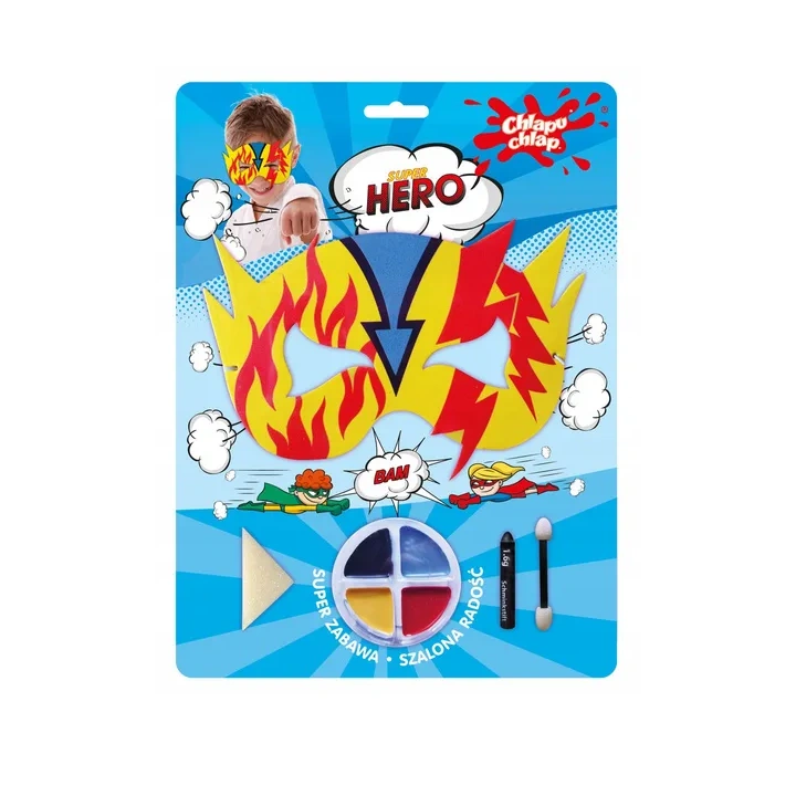 ESTETICA Chlapu Chlap zestaw do charakteryzacji SuperHero (piankowa maska + farbki) 