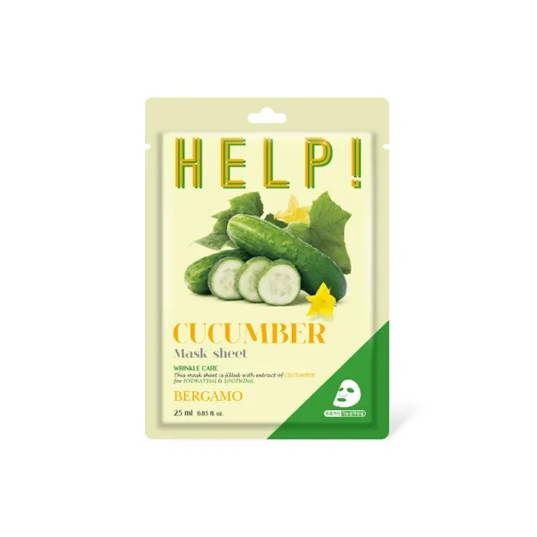 BERGAMO HELP! Maska do twarzy Ogórek 25ml
