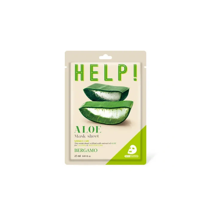 BERGAMO HELP! Maska do twarzy Aloes 25ml
