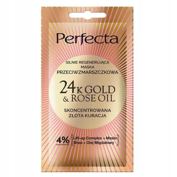 Dax DAX Perfecta 24k Gold&amp;Rose Oil Gesichtsmaske Anti-Falten 8ml — Inhaltsstoffe i ocena