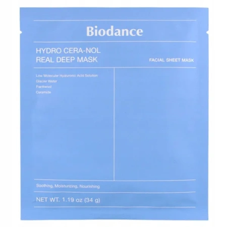 BIODANCE Real Deep Mask Hydro Cera-Nol hydrożelowa maska do twarzy nawilżająca 34g