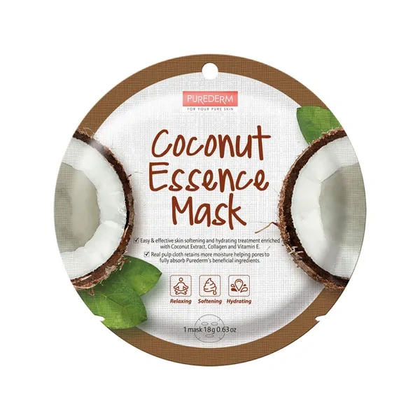 Purederm PUREDERM Essence Mask maska do twarzy w płacie Coconut 18g