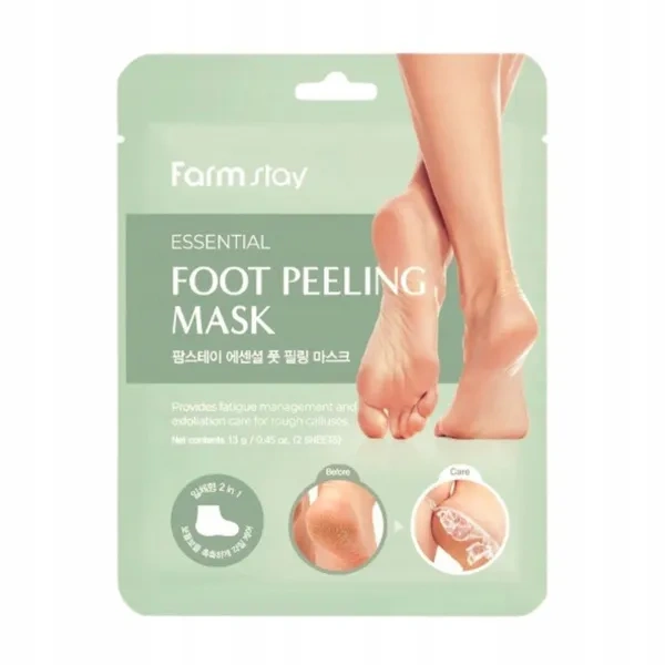FARMSTAY Essential maska do do stóp, skarpetki peelingująca 2x13g