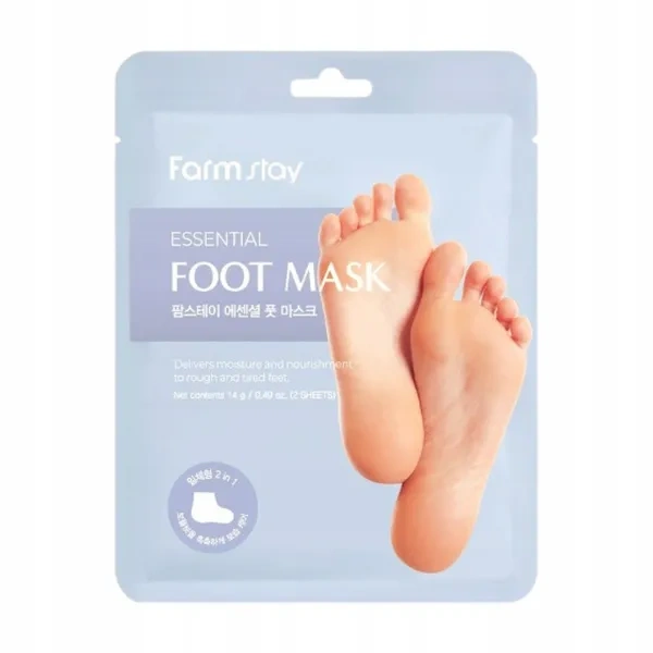 FARMSTAY Essential maska do do stóp, skarpetki z kwasem hialuronowym 2x14g