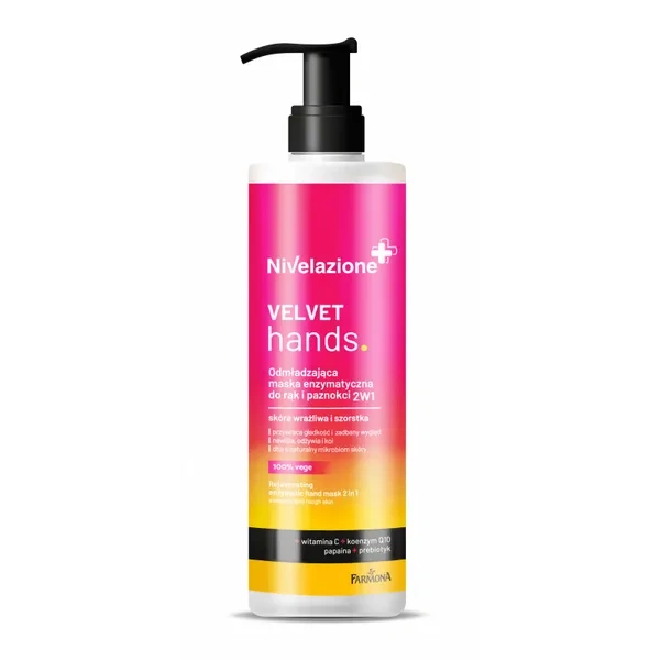 Farmona FARMONA Nivelazione Velvet Hands enzymatyczna maska do rąk 200ml — Składniki i ocena