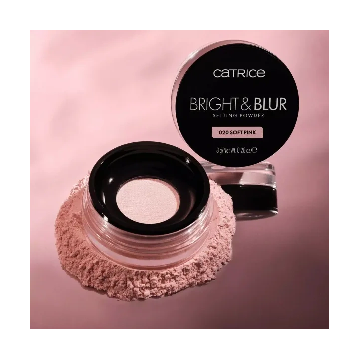 CATRICE Bright & Blur Setting Powder puder sypki 020 Soft Pink 8g