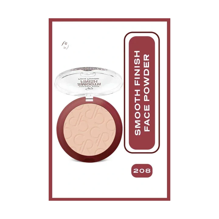 GOLDEN ROSE Smooth Finish Face Powder wygładzający puder do twarzy 208 12g