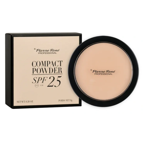 PIERRE RENE Compact Powder puder w kamieniu 02 8g