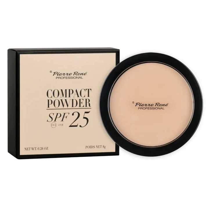 PIERRE RENE Compact Powder puder w kamieniu 02 8g