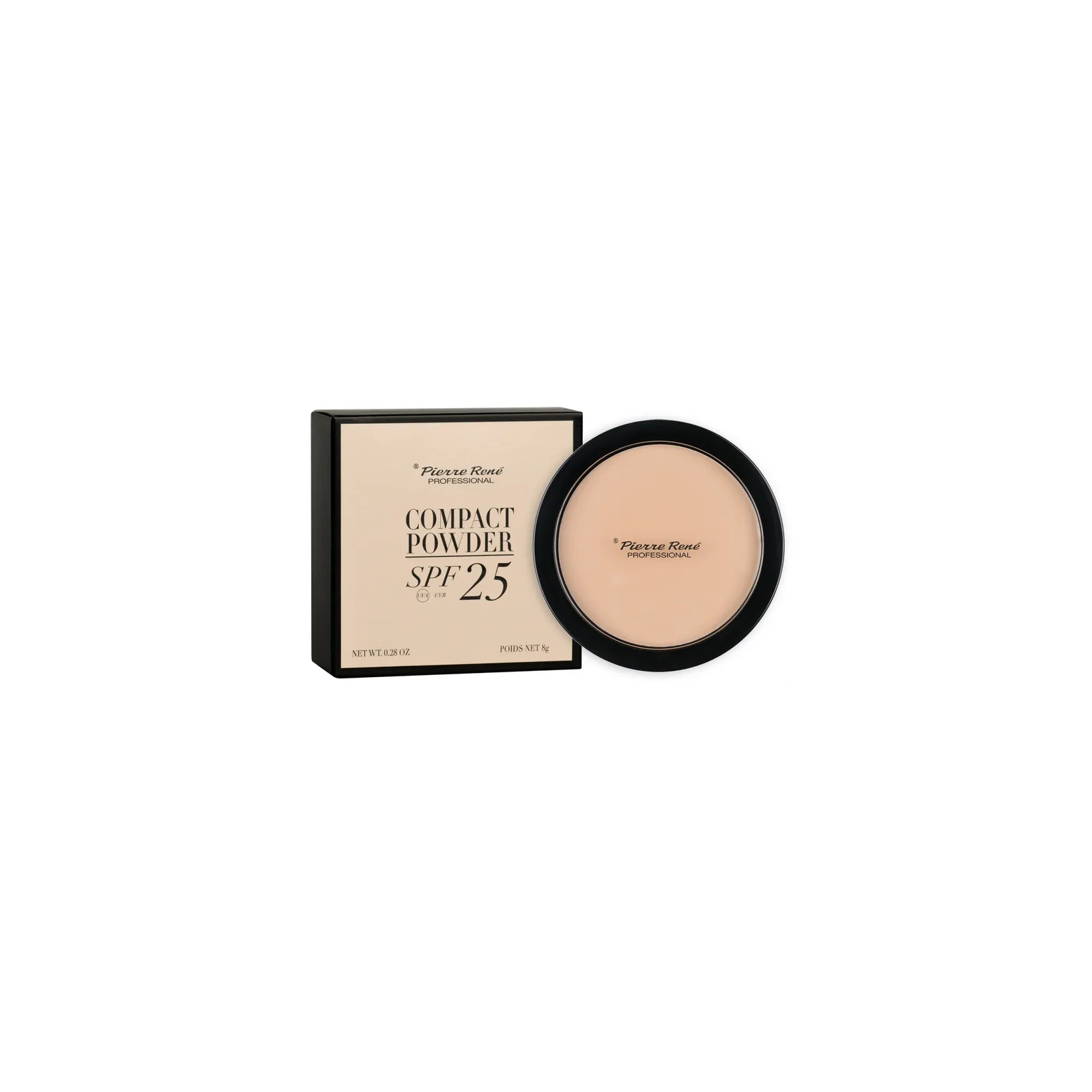 PIERRE RENE Compact Powder puder w kamieniu 02 8g