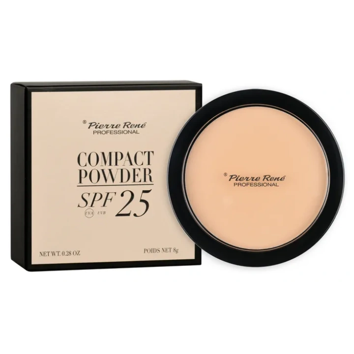 PIERRE RENE Compact Powder puder w kamieniu 01 8g