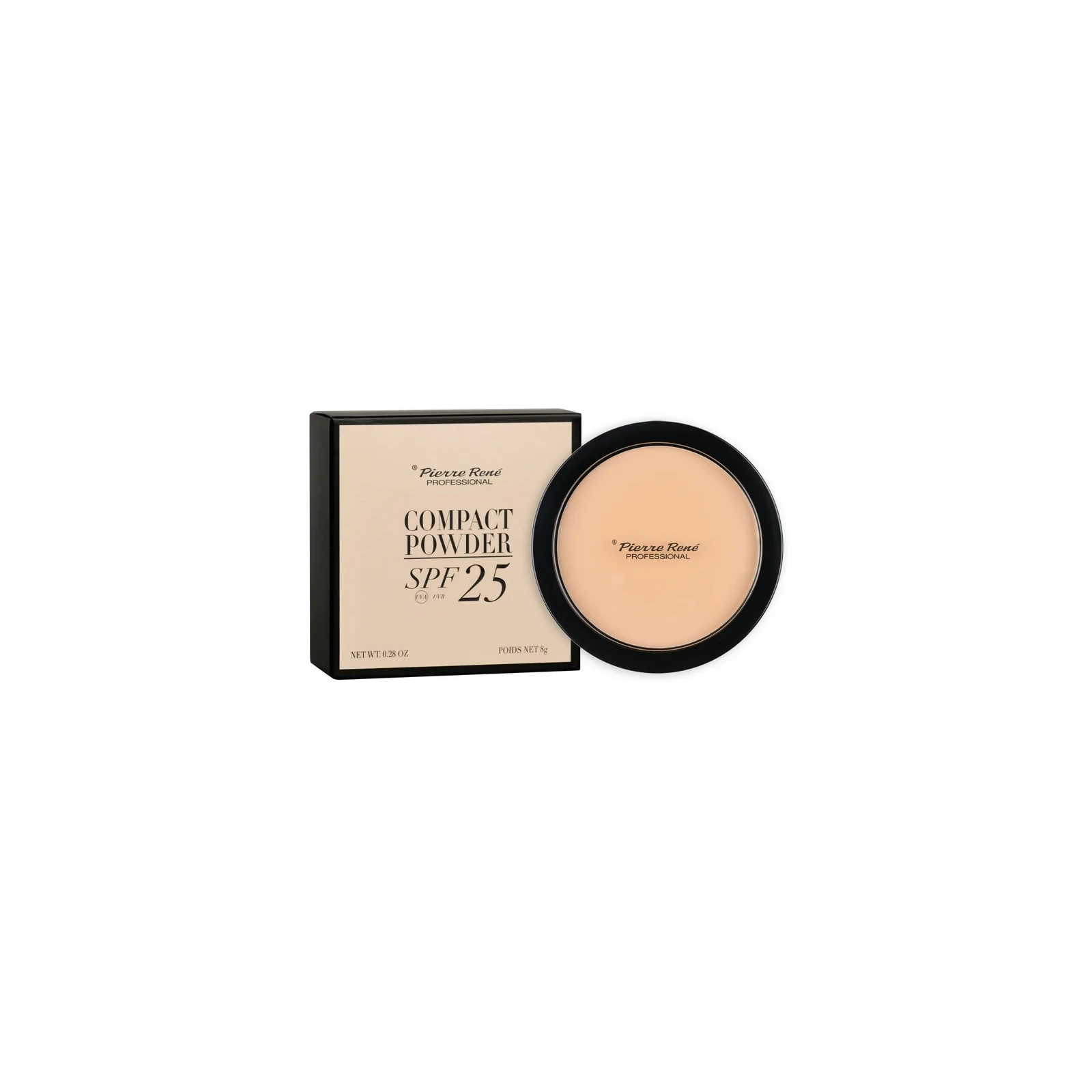 PIERRE RENE Compact Powder puder w kamieniu 01 8g