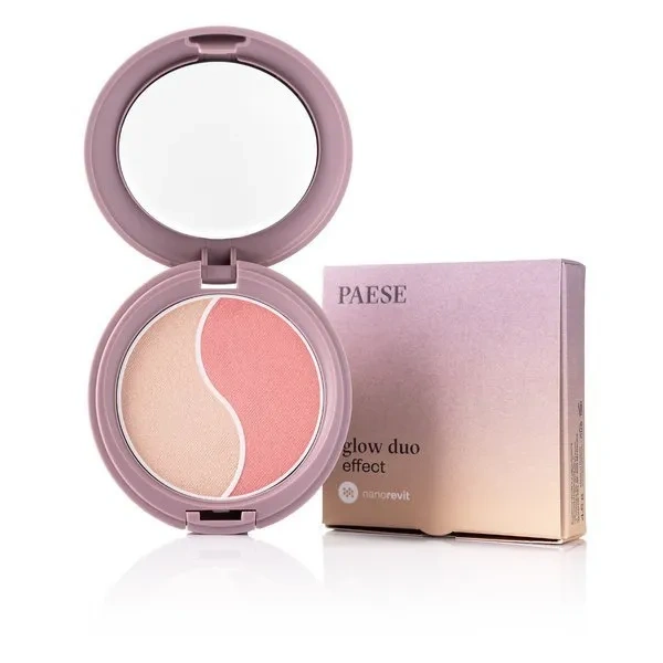 PAESE Nanorevit Glow Duo Effect rozświetlający puder i róż do policzków 4,5g