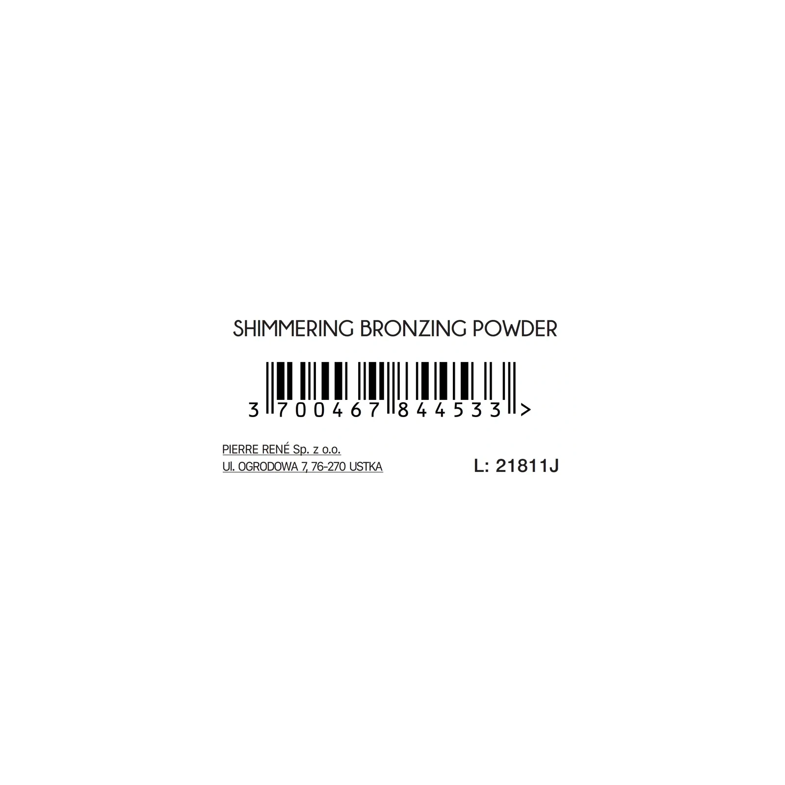 PIERRE RENE Bronzing Powder Shimmering puder brązująco rozświetlający 7,5g