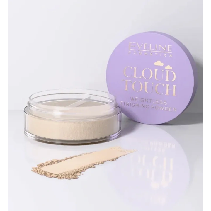 EVELINE Cloud Touch sypki puder utrwalający do twarzy satynowy mat 10g