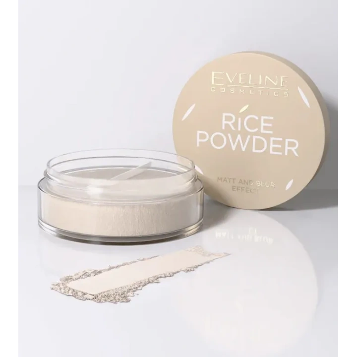 EVELINE Rice Powder transparentny sypki puder do twarzy ryżowy 10g