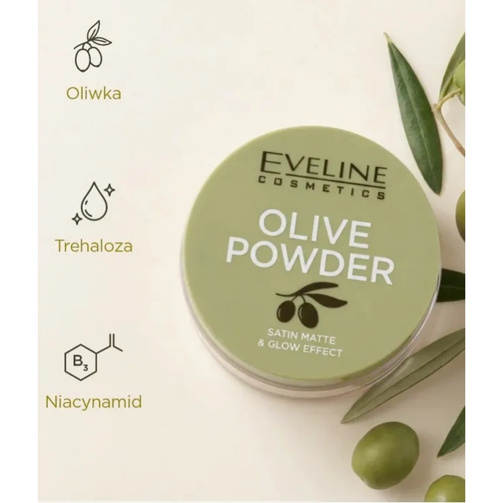 EVELINE Olive Powder sypki puder do twarzy satynowy 8g