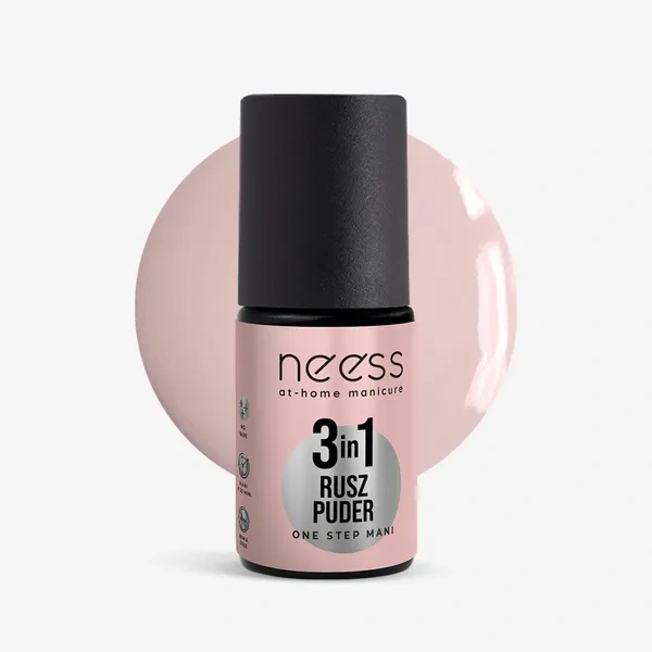 Neess NEESS One Step Mani lakier hydrydowy 3w1 Rusz Puder