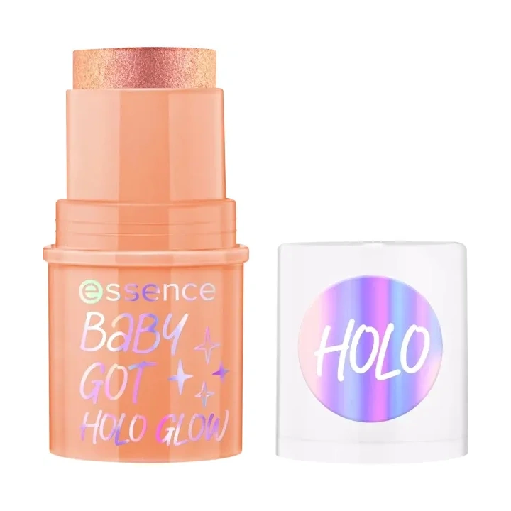 ESSENCE Baby Got Holo Glow rozświetlacz do twarzy w sztyfcie 10 Holy Apricotly 5g