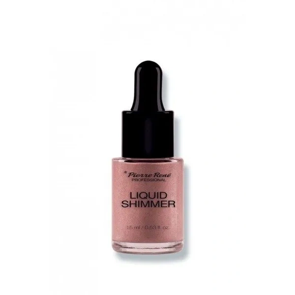 PIERRE RENE Liquid Shimmer płynny rozświetlacz 02 Rose Gold 15ml