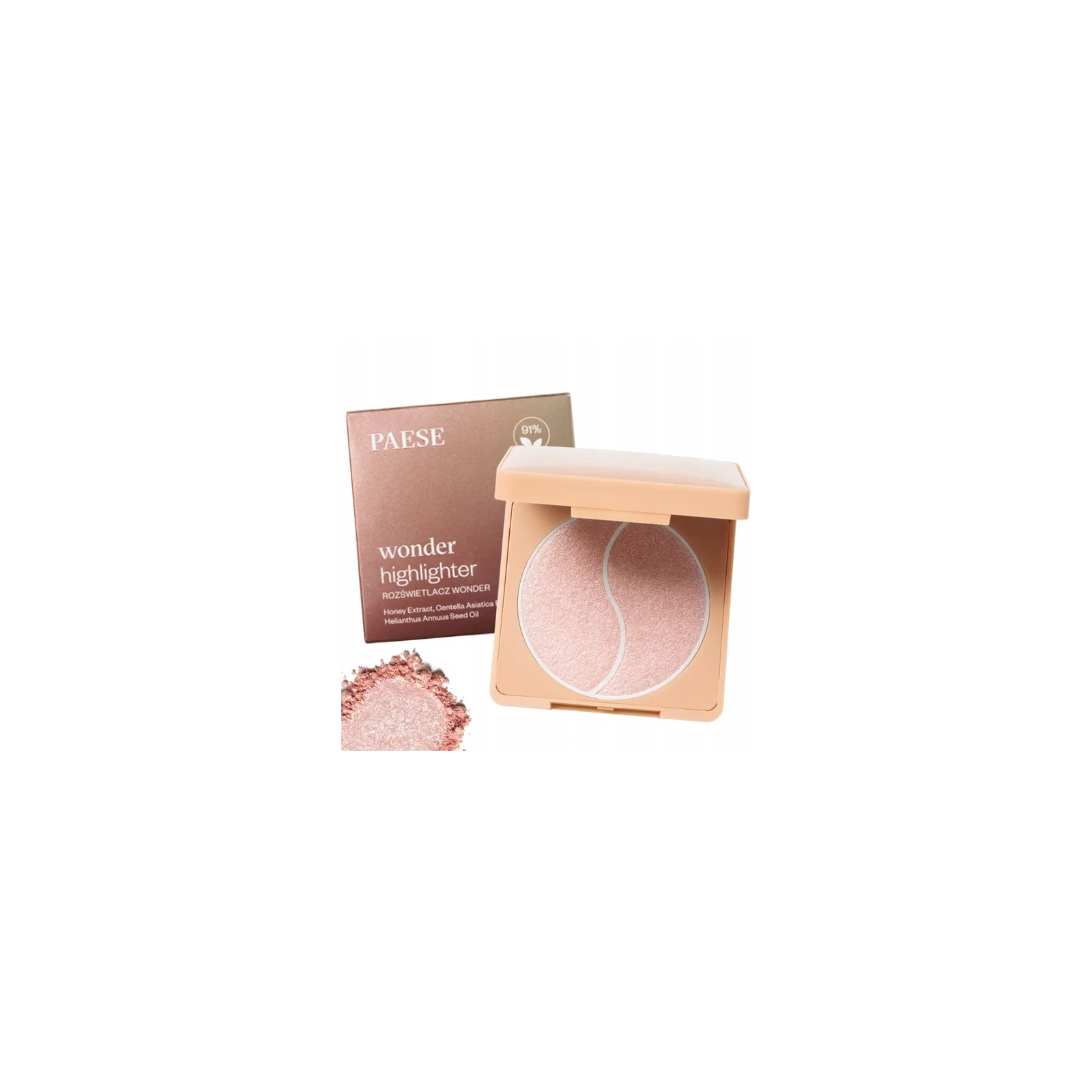 PAESE Wonder Highlighter rozświetlacz do twarzy Frosted Rose 6,5g