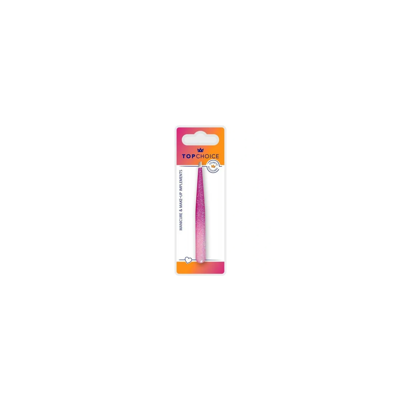 TOP CHOICE Manicure & Make-up pęseta skośna Epoxy Glitter 75995
