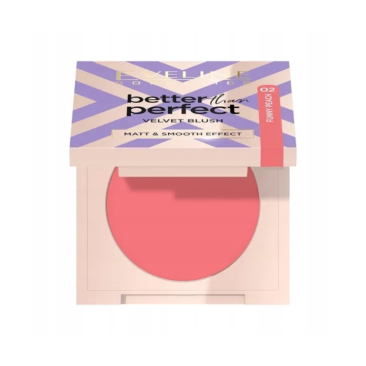 EVELINE Better Than Perfect róż do policzków prasowany 02 Funny Peach 
