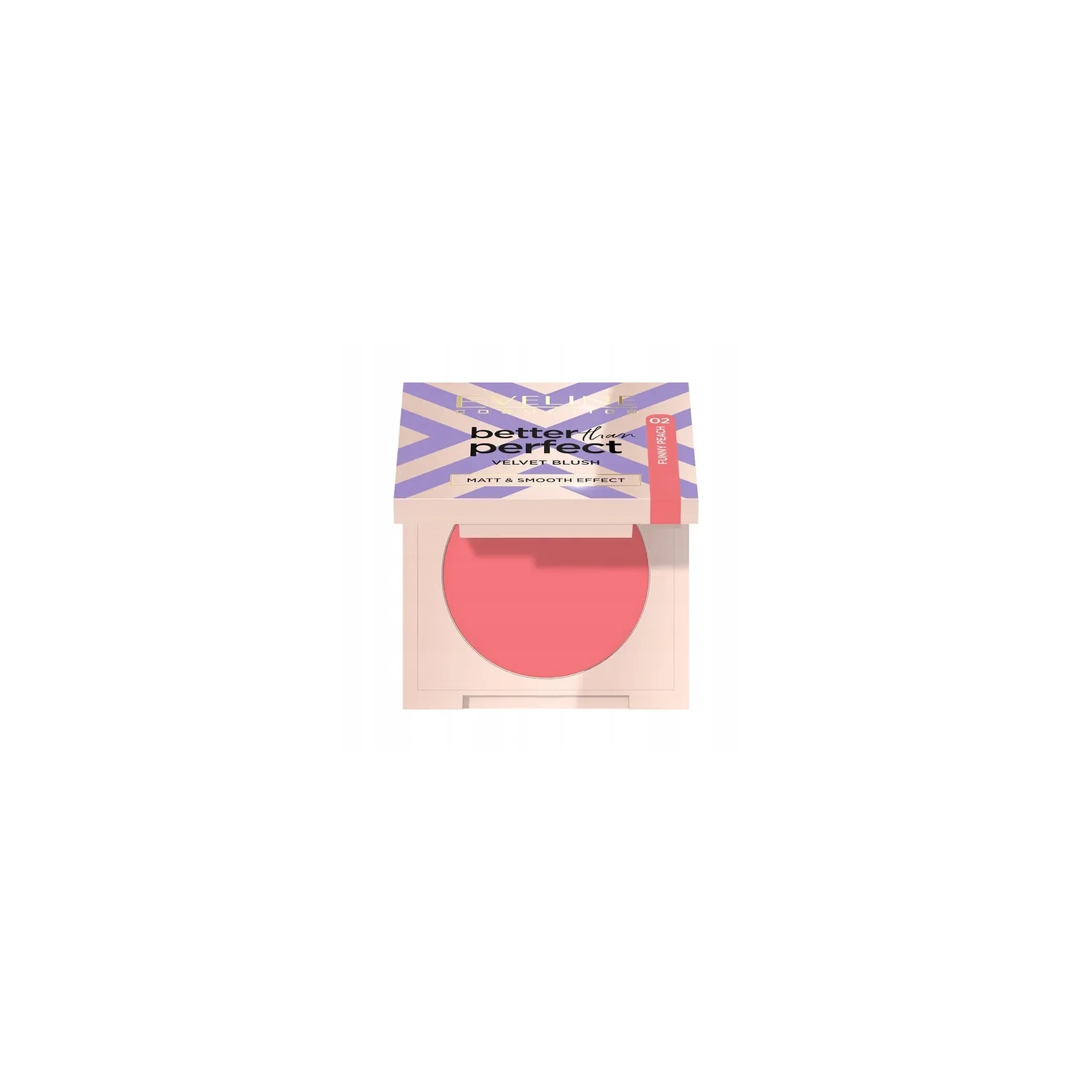 EVELINE Better Than Perfect róż do policzków prasowany 02 Funny Peach 
