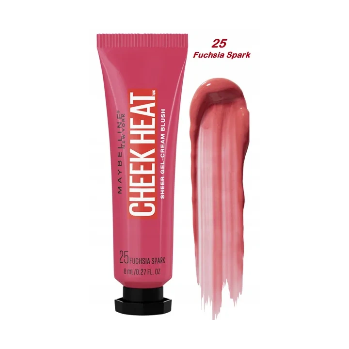 MAYBELLINE Cheek Heat róż do policzków 25 Fuchsia Spark 10ml 