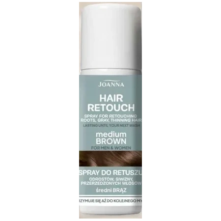 JOANNA PROFESSIONAL Hair Retouch korektor odrostów w sprayu Medium Brown 75ml