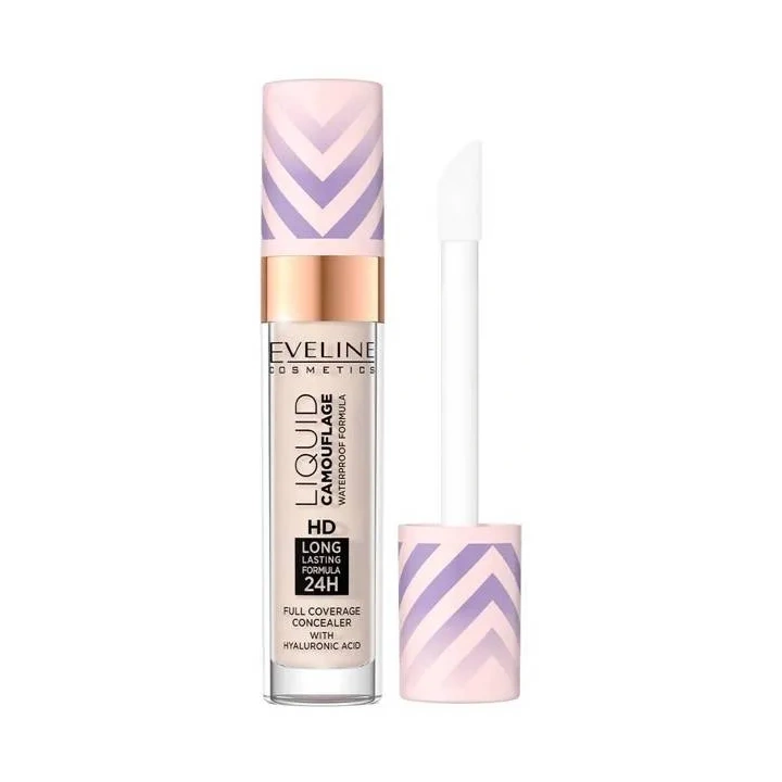 EVELINE Liquid Camouflage HD korektor do twarzy WTP 01 Light Porcelain 7,5ml