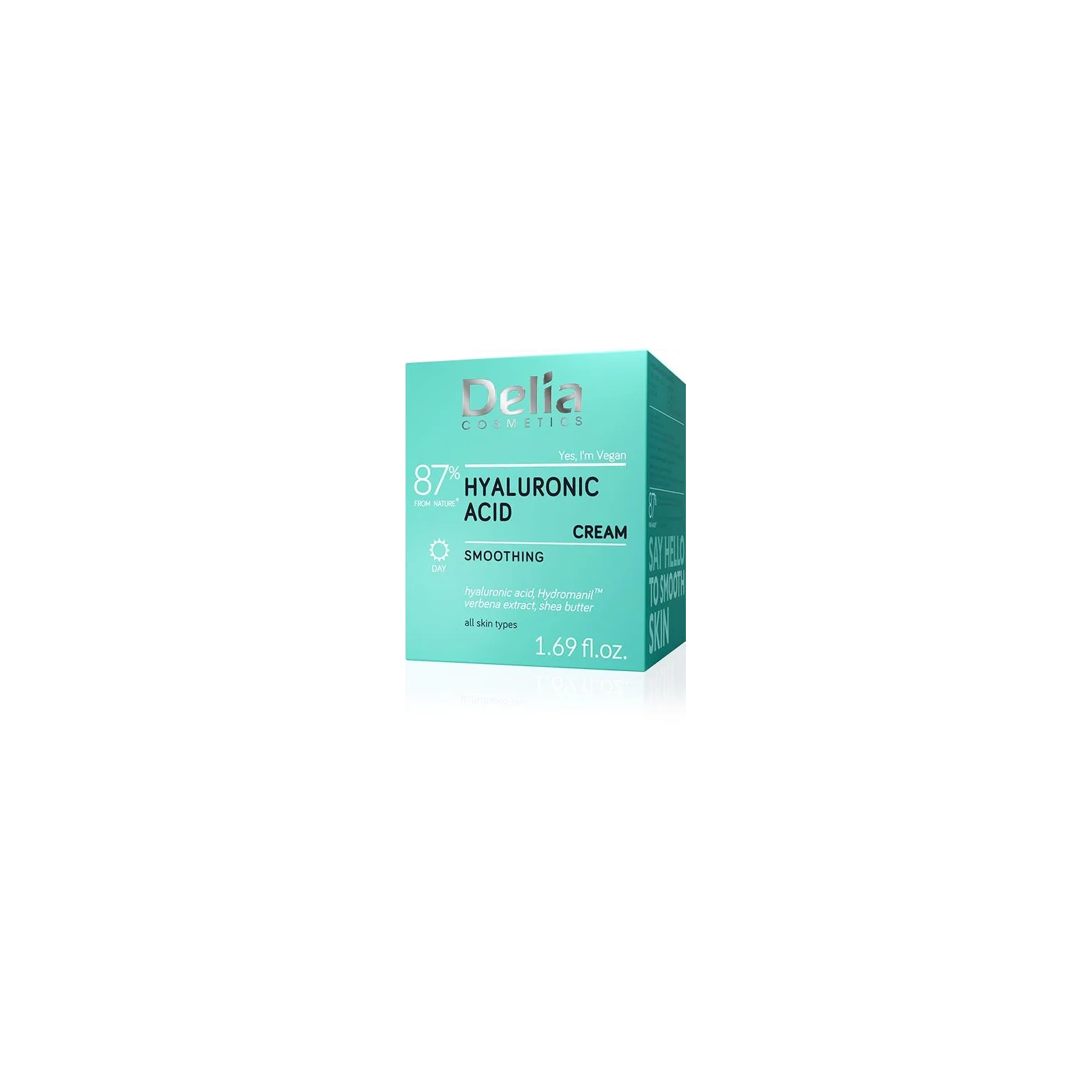 DELIA Yes I,m Vegan wygładzający krem do twarzy Hyaluronic Acid 50ml