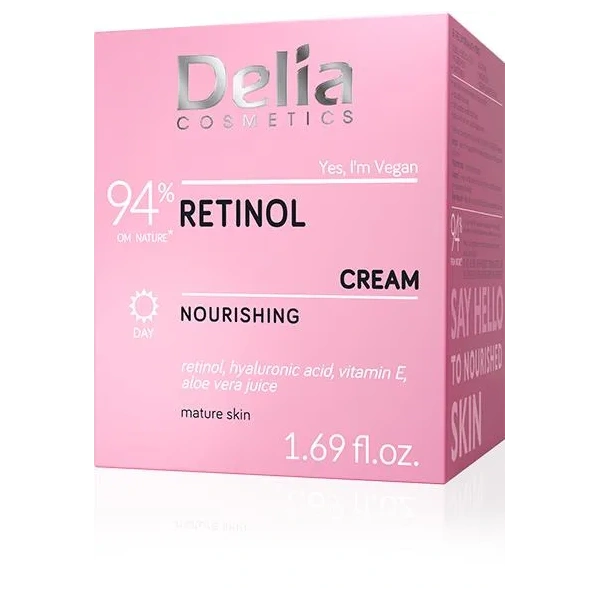 Delia DELIA Yes I'm Vegan odmładzający krem do twarzy Retinol 50ml — Składniki i ocena