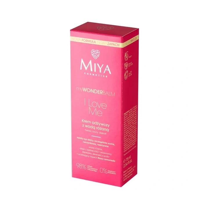 MIYA Mywonderbalm krem do twarzy odżywczy z wodą różaną I Love Me 75ml 