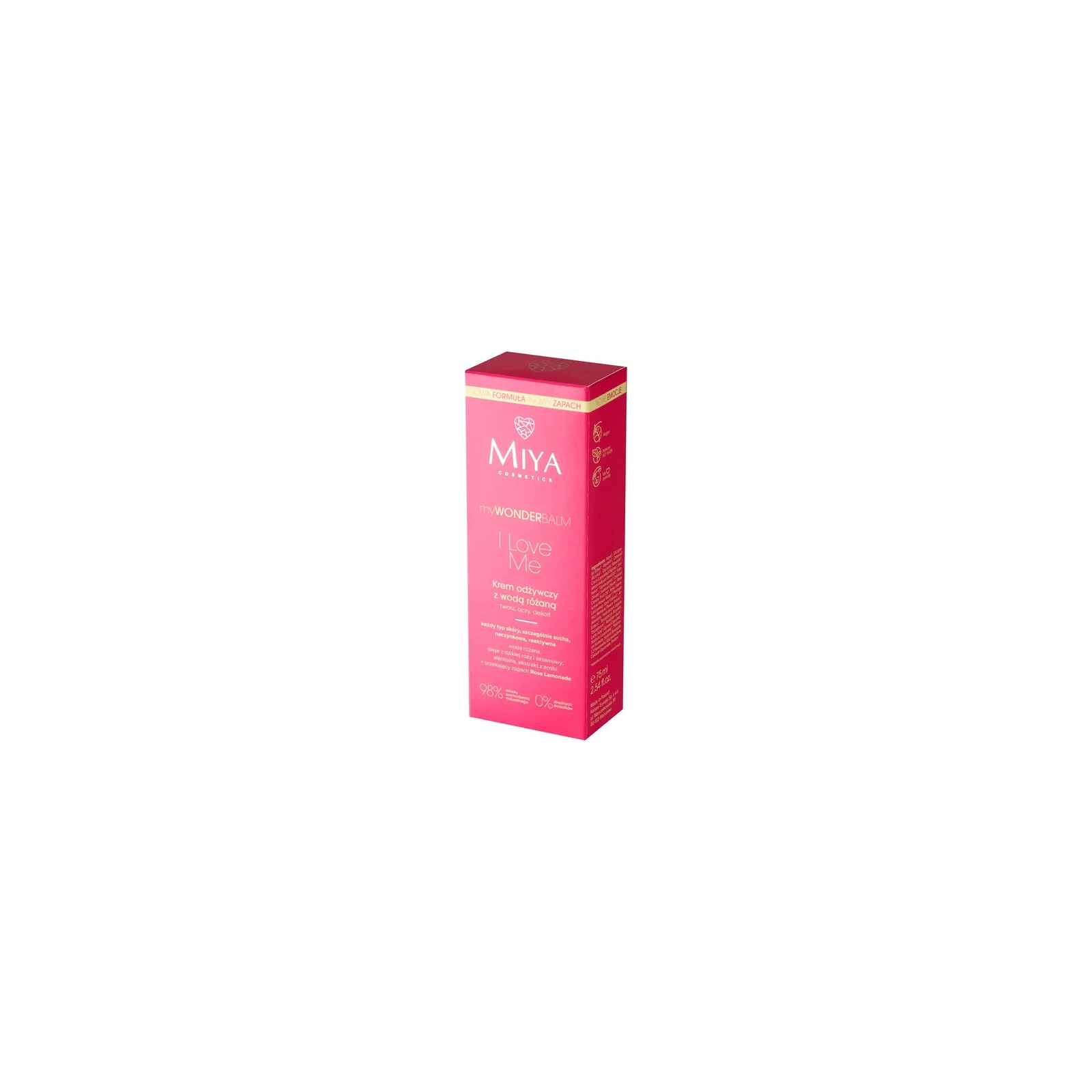 MIYA Mywonderbalm krem do twarzy odżywczy z wodą różaną I Love Me 75ml 
