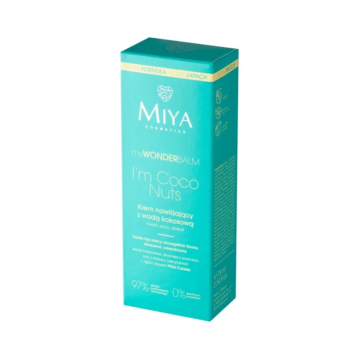 MIYA MyWonderBalm krem do twarzy nawilżający z wodą kokosową I’m Coco Nuts 75ml