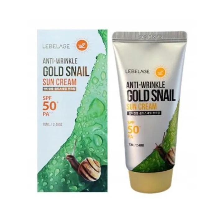LEBELAGE Gold Snail krem do twarzy SPF50+ przeciwzmarszczkowy 50g 