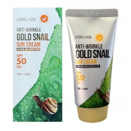 LEBELAGE Gold Snail krem do twarzy SPF50+ przeciwzmarszczkowy 50g 